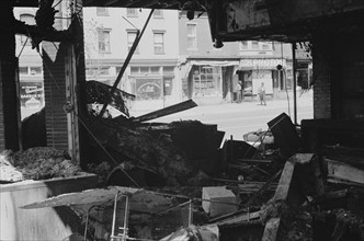 Riot damage following assassination of Martin Luther King Jnr