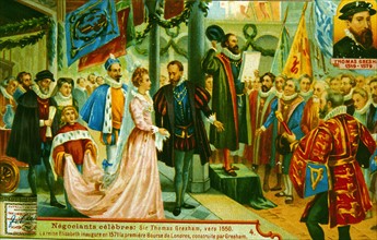 Elizabeth I inaugurating the first Royal Exchange