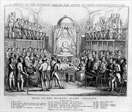 The House of Lords during the trial  of Queen Caroline in 1820