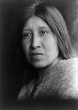 Head and shoulders portrait of Native American woman
