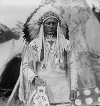 Native American in traditional clothing