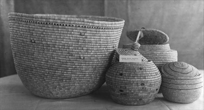 Group of Native American Indian baskets