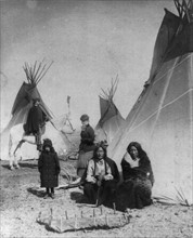 Commanding Officer inspecting the Sioux Indian Camp