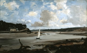Morlaix - The river at mid-tide'