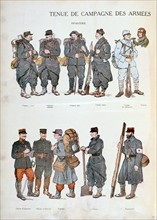 French military uniforms in World War I