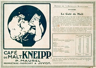 Advertisement for a caffeine-free malted drink