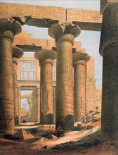 Interior view of the Hall at Karnak'