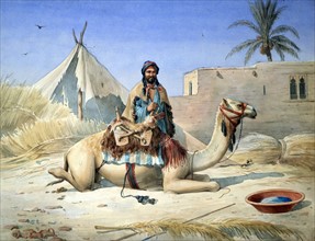 A Bedouin beside his Camel, probably in Egypt', c1836-1843