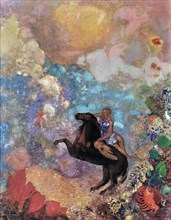 Odilon Redon, 'Muse on Pegasus'