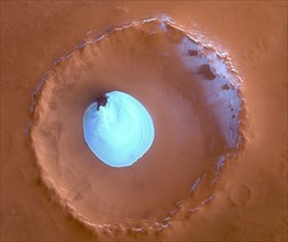 Ice on the surface of the planet Mars