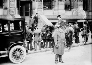 At White Star office after TITANIC disaster