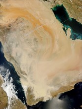 A dense wall of dust barrelled across the Arabian Peninsula