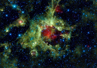 Image of a star-forming cloud of dust and gas