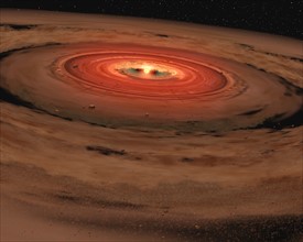 Artist's impression showing a brown dwarf