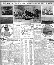 Newspaper reporting of the sinking of the Titanic in 1912