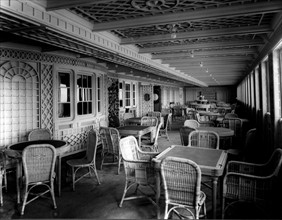 First class outer veranda on the Titanic ship