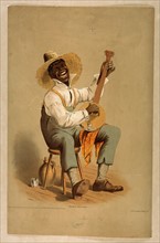 Plantation banjo player c1860-65