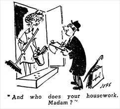 Cartoon in a newspaper