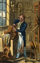 Saddler making as saddle