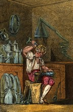 The Pewterer at work