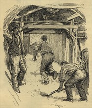 Labourers working by compressed air