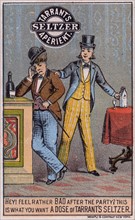 American trade card for Tarrant's Aperient Seltzer, c1890