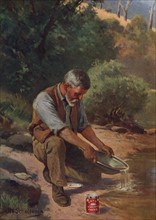 Panning for gold fortified by Fry's Cocoa, c1900