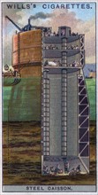 Engineering Wonders, 1927: Steel caisson of type used on building Forth Bridge.