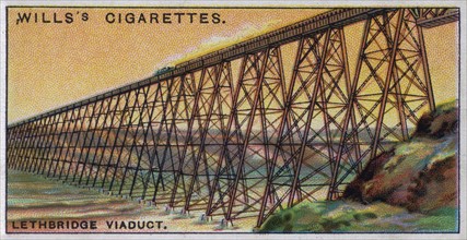Engineering Wonders, 1927: Lethbridge Viaduct, across Belly River, Canada.