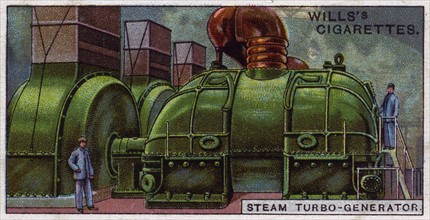 Turbo-generator suppling power for New York underground railways.