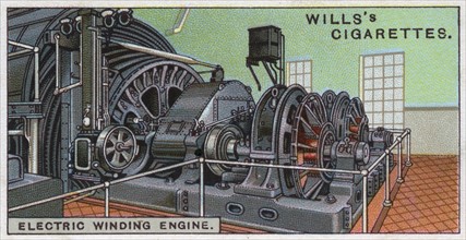 Electric-powered winding engine at a Yorkshire coal mine.