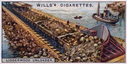 Lidgerwood Unloader used in constructing railway embankments, USA