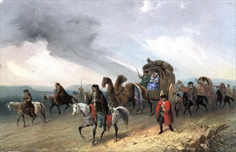 Tartars travelling across the Great Steppe