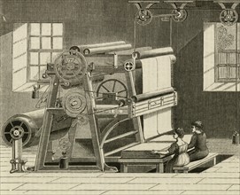 Foudrinier's machine for cutting paper into sheets