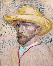 Van Gogh, Autoportrait au chapeau de paille