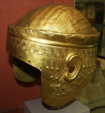 Electrotype copy of the gold helmet of Meskalamdug