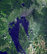 Satellite view of the city of Oslo