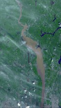 Satellite view of rivers after Hurricane Irene
