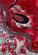 Satellite view of the Mississippi River