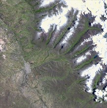 Satellite image of a chunk of glacier