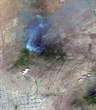 Stallite image of Aspen fire burning out of control