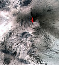 Satellite view of the Kamchatka region