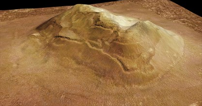 Eroded mesa on Mars