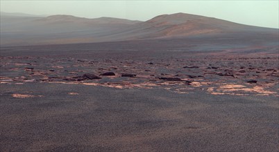 A portion of the west rim of Endeavour crater