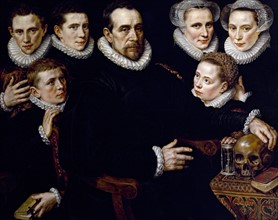 Family Portrait by Adriaen Thomasz Key.