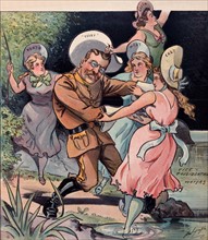 Satirical cartoon featuring Teddy Roosevelt