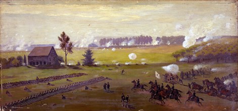 Illustration of The Battle of Gettysburg 1894.