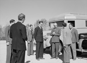 High Commissioner talking with members of a crew 1942.
