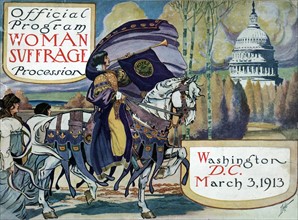 Cover of program for the National American Women's Suffrage Association procession