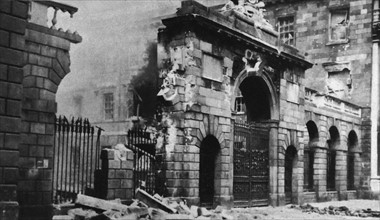 Destruction at the Four Courts, during The Easter Rising